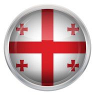 Glossy Button - Flag of Georgia N2