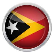Glossy Button - Flag of East Timor N2
