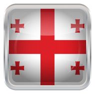 Glossy Button - Flag of Georgia N3