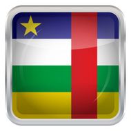 Glossy Button - Flag of Central African Republic N3