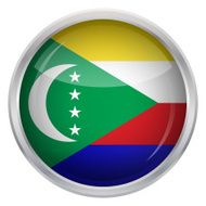 Glossy Button - Flag of Comoros N2