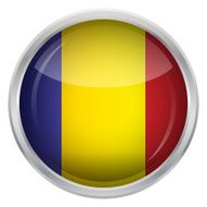 Glossy Button - Flag of Chad N4