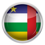 Glossy Button - Flag of Central African Republic N4
