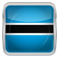Glossy Button - Flag of Botswana N3