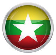 Glossy Button - Flag of Burma N3