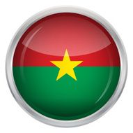 Glossy Button - Flag of Burkina Faso N4