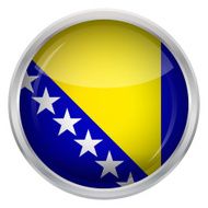 Glossy Button - Flag of Bosnia and Herzegovina N4