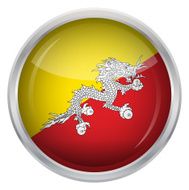 Glossy Button - Flag of Bhutan N4