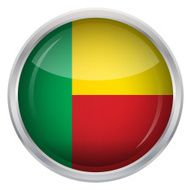 Glossy Button - Flag of Benin N4
