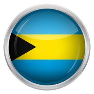 Glossy Button - Flag of Bahamas N4
