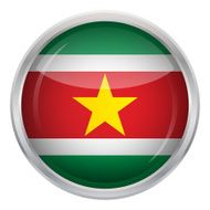 Glossy Button - Flag of Suriname N3