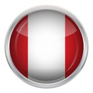 Glossy Button - Flag of Peru N3