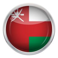 Glossy Button - Flag of Oman N2