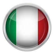 Glossy Button - Flag of Italy N3