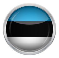 Glossy Button - Flag of Estonia N2