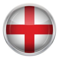 Glossy Button - Flag of England N3