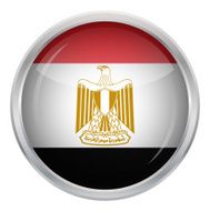 Glossy Button - Flag of Egypt N2