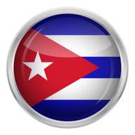 Glossy Button - Flag of Cuba N2