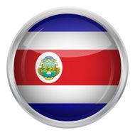 Glossy Button - Flag of Costa Rica N3