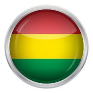 Glossy Button - Flag of Bolivia N3