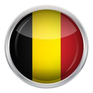Glossy Button - Flag of Belgium N3