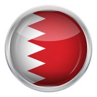 Glossy Button - Flag of Bahrain N3