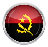 Glossy Button - Flag of Angola N3