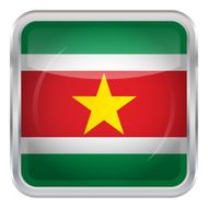 Glossy Button - Flag of Suriname N4