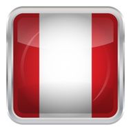 Glossy Button - Flag of Peru N4