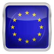 Glossy Button - Flag of European Union N3