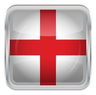 Glossy Button - Flag of England N4