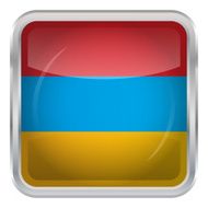 Glossy Button - Flag of Armenia N3