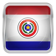Glossy Button - Flag of Paraguay N3