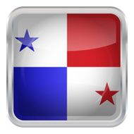 Glossy Button - Flag of Panama N3