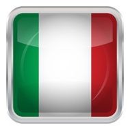 Glossy Button - Flag of Italy N4