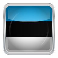 Glossy Button - Flag of Estonia N3