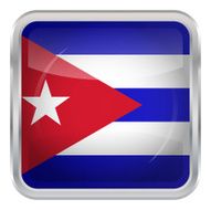 Glossy Button - Flag of Cuba N3