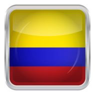 Glossy Button - Flag of Colombia N3