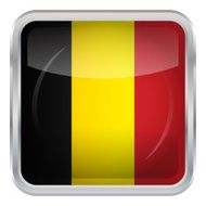 Glossy Button - Flag of Belgium N4