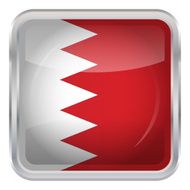 Glossy Button - Flag of Bahrain N4