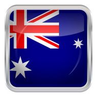Glossy Button - Flag of Australia N3
