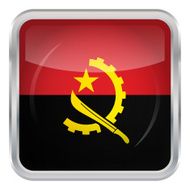 Glossy Button - Flag of Angola N4