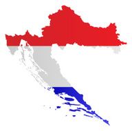 Design Flag-Map of Croatia