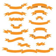 Vintage ribbon banners set N51