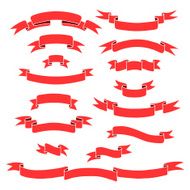 Vintage ribbon banners set N53