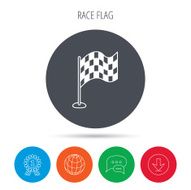 Racing flag icon Finishing symbol