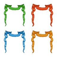 Heraldic colored ribbons