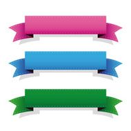 Ribbon set vector isolated
