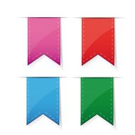 Ribbon set vector isolated N2
