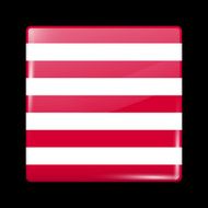 Indonesia Variant Flag Naval Ensign Glassy Icon Square Shape